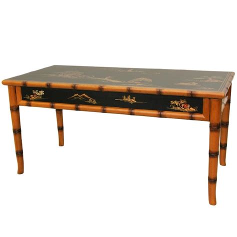 Red Lantern Black Lacquer Wood Oriental Coffee Table In The Coffee