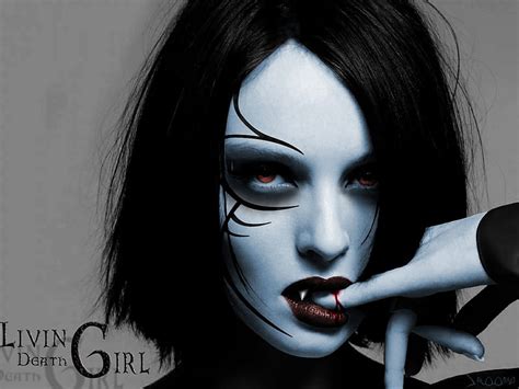 Living Death Girl Goth Fantasy Death Girl Vampire Hd Wallpaper