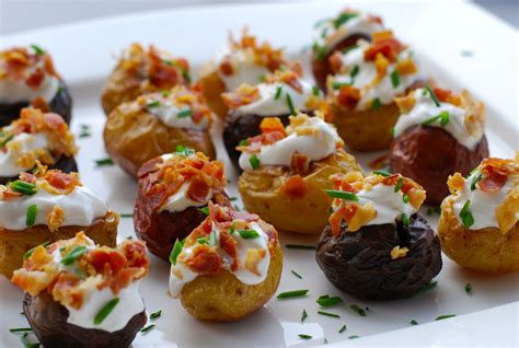 Mini Baked Potato Bites Party Food Appetizers Food Appetizer Recipes