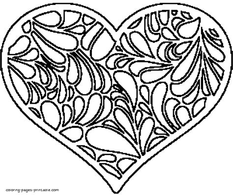 Free Printable Coloring Pages Hearts Coloring Pages Printablecom