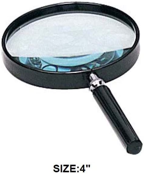 Classic Large 4 Inch Magnifying Glass 4 X Magnification Black Frame Uk Diy And Tools