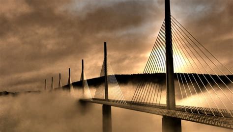 The Tallest Bridge In The Worldmillau Viaduct France ~ Great Panorama