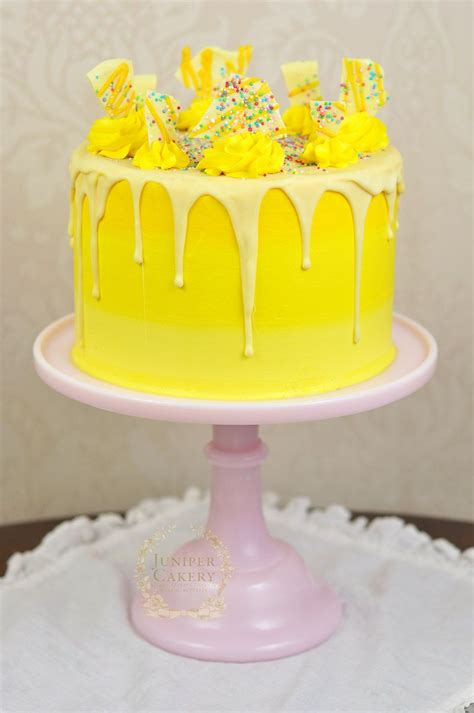 Lemon Ombré Bakery Style Cake By Juniper Cakery Bakery Style Cake