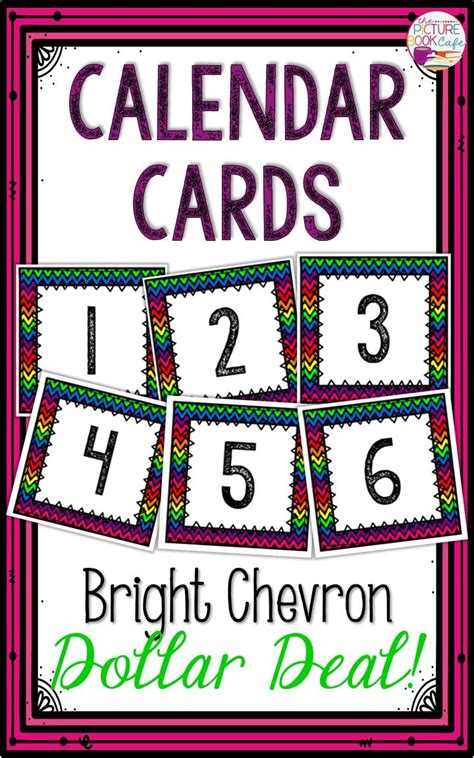 These Bright Chevron Number Cards Are Perfect For Bringing Some Bright