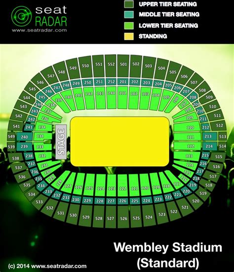 Wembley Stadium Seating Chart Elcho Table