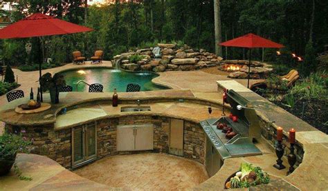 Dream Backyard Pool And Grill Home Design Pinterest