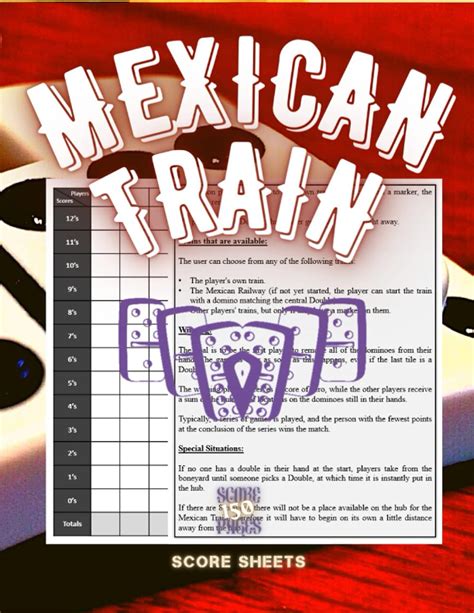Buy Mexican Train Score Pads 150 Sheets 85 X 11 Mexican Train Score