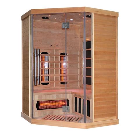 3 Person Corner Full Spectrum Infrared Sauna With Complete Heat Vidalux