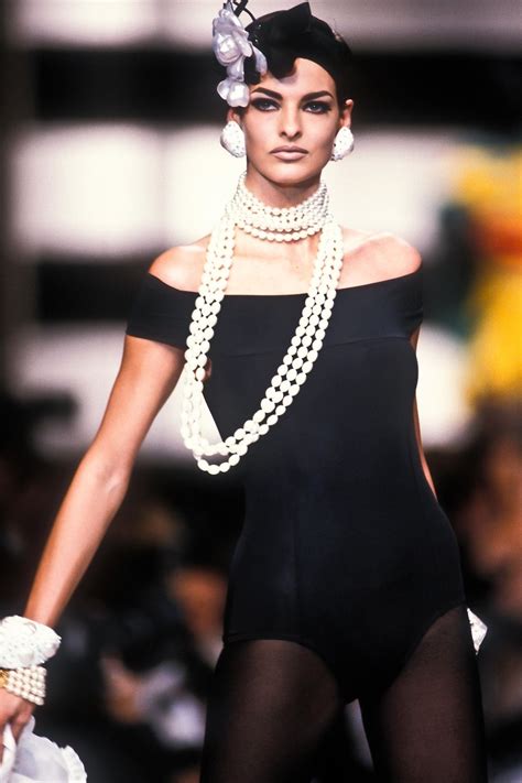 Lalinda Evangelista Chanel Rtw Ss 1991 Model Linda Evangelista Dior