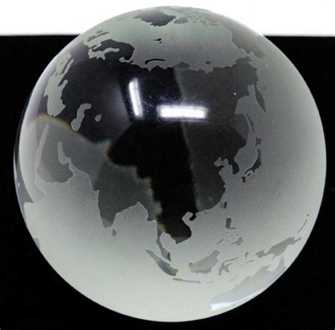 Tiffany And Co Crystal Globe Paperweight