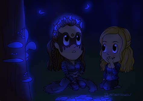 Clexa Fanart Collection — Can You Draw Clexa In The Glowing Forest For
