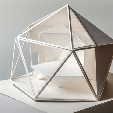 Icosahedron Inspired 150 Concept Model Architecture Model