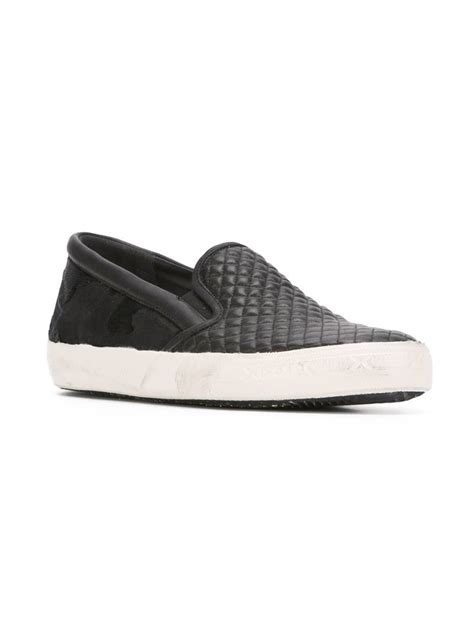 lyst philippe model quilted slip on sneakers in black for men