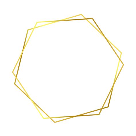 Geometric Gold Frame 17059163 Png