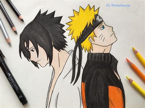Sasuke And Naruto Drawing Rnaruto