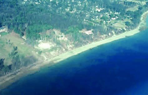 Aerial Photo Of Cumberland Foreside Maine With Slowly Retreating