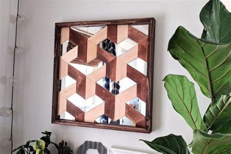 Wood And Mirror Geometric 3d Wall Art Reality Daydream