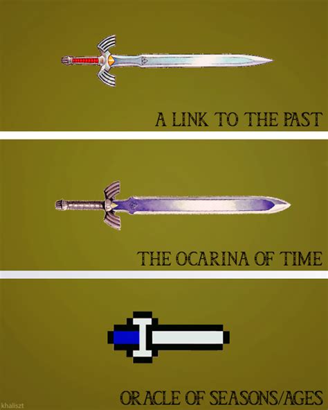 Tloz Alttp Master Sword Oot Master Sword 💜 And Oos Ooa Master Sword 💙