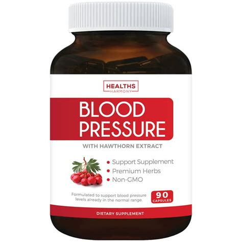 Healths Harmony Blood Pressure Hawthorne Extract Capsules 90 Ct