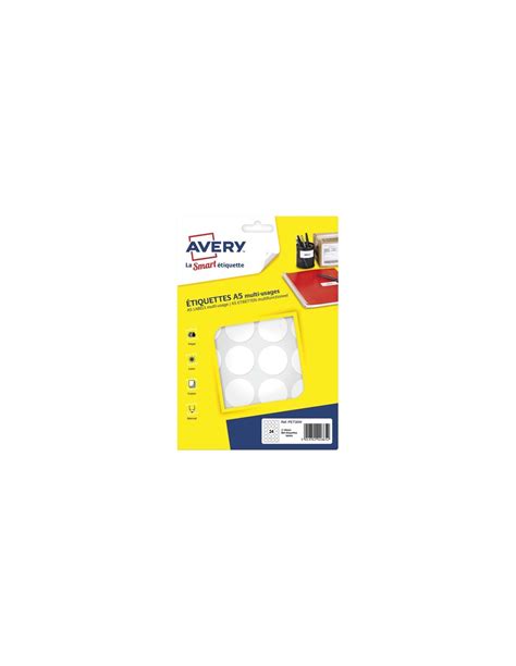 Avery Sachet De Pastilles Mm Imprimables Coloris Blanc