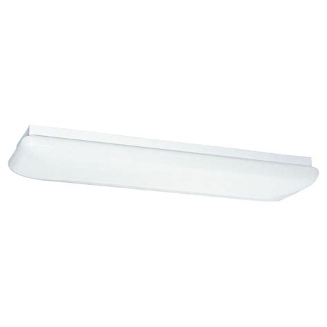 Crystop rectangle crystal chandeliers dining room modern ceiling light fixtures kitchen island chandelier fixtures polished chrome finish l31 5 x w9 8 x h8 9 chandeliers amazon lighting the home depot. Sea Gull Lighting 2-Light White Fluorescent Ceiling ...