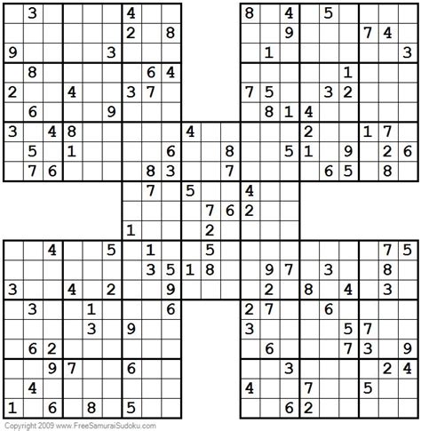 1001 Hard Samurai Sudoku Puzzles Sudokus Rompecabezas Imprimibles