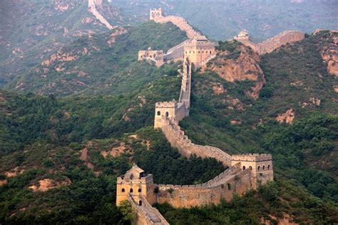 Aerial View Of Great Wall In China