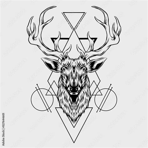 Geometric Deer Head Stock Vector Adobe Stock