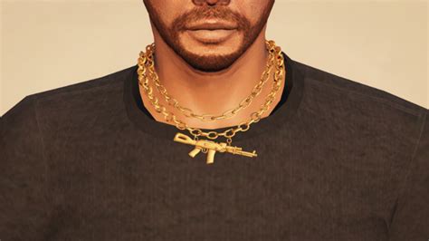 Ak 47 Necklace Chain For Mp Male And Mp Female Gta5