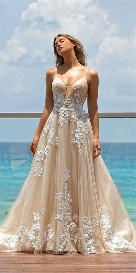 Beach Wedding Dresses 18 Styles For Hot Weather Vestido De Noiva Nude Vestidos De Noiva