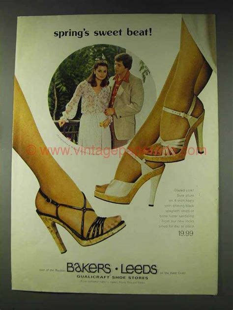 1978 Bakers Leeds Glazed Cork Shoes Ad Sweet Beat 1980s Fashion