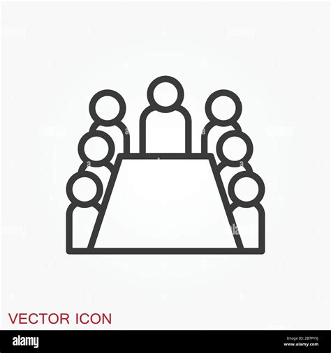 Meeting Vector Icon Management And Human Resource Icons Stock Vector