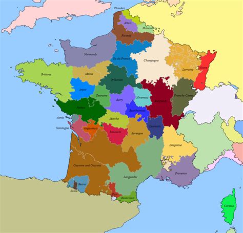 Map Of French Provinces In 1789 By Dinospain On Deviantart