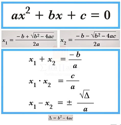 EcuaciÓn CuadrÁtica Funciones Matematicas Matematicas Faciles