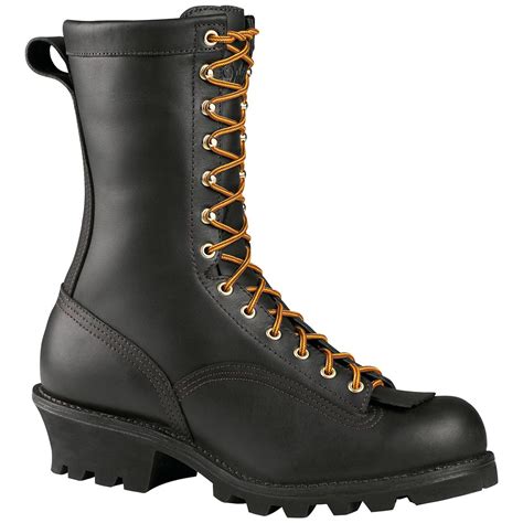 Mens 10 Danner® Quarry Logger Gtx Black Plain Toe Work Boots 160352