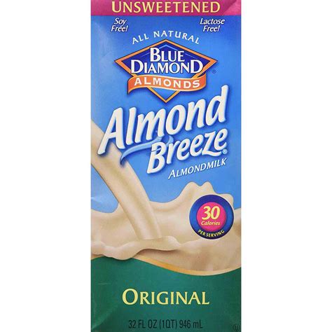Jul 27, 2021 · blue diamond's almond breeze is the leading almond milk brand in the u.s., generating $80 million more in sales than the second largest, danone (producer of silk). Blue Diamond Almond Breeze Unsweetened Almond Milk