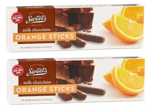 Sweets Orange Sticks Milk Chocolate Jelly Centers Coworker Teacher
