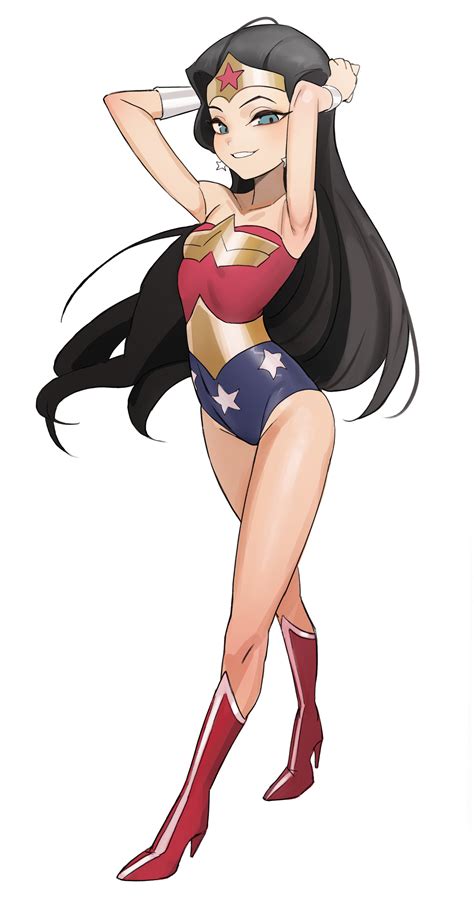 Fantasy Girl Wonder Woman Legs Bare Shoulders Artwork