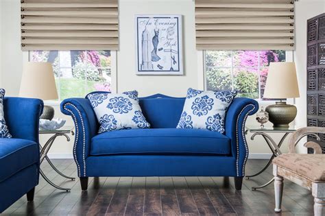 Living room tour | spring refresh #glamhome. Royal Blue Living Room Furniture - Modern House