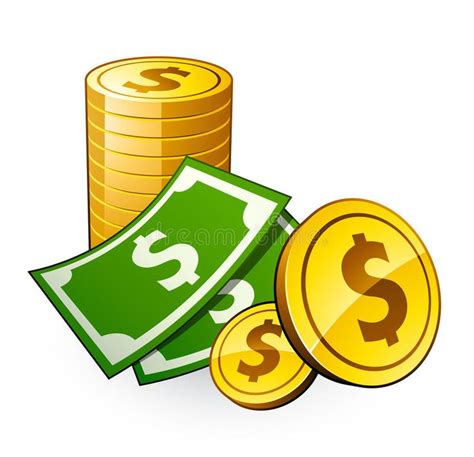 Stacks Of Money And Dollar Bills Clipart