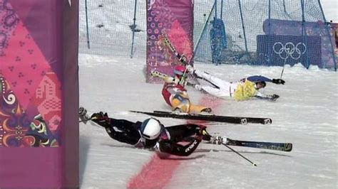 Epic Photo Finish Highlights Sochi Skicross Winter Olympics 2014