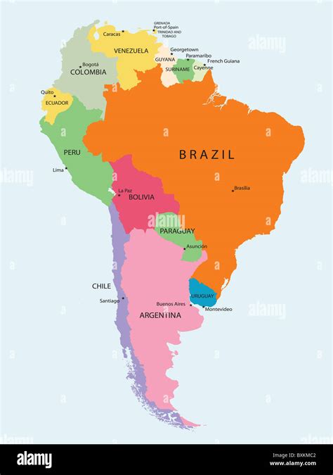 South America Map High Resolution Stock Photography And Images Alamy