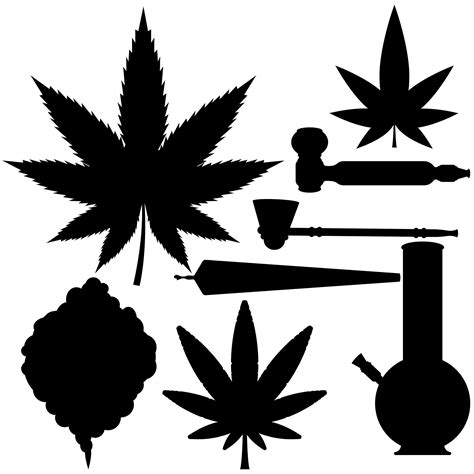 Pot Leaf Silhouette Svg