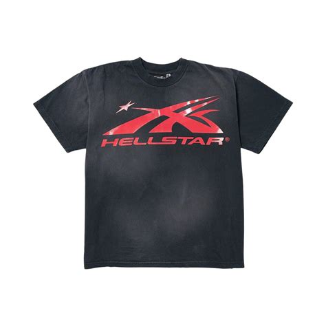 Hellstar Sport Logo Gel T Shirt Black Motion