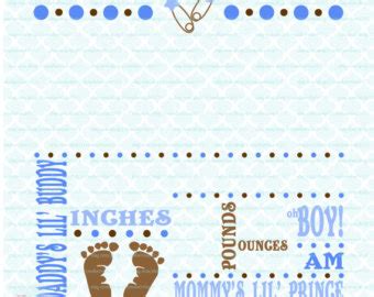 There's no charge to download the image or pdf of your finished product, so you can also take your file to a local print. Birth Announcement Template svg Birth Announcement svg