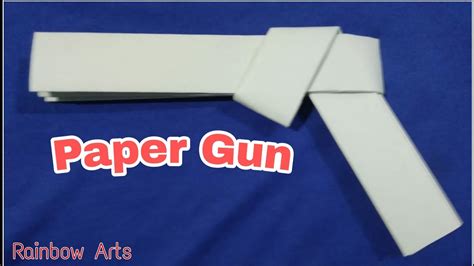 How To Make Paper Gun Easy Paper Craft Rainbow Arts Youtube