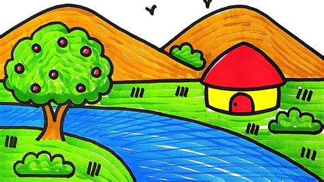Easy Drawing Of Scenery For Kids And There Are Very Few Easy Drawings