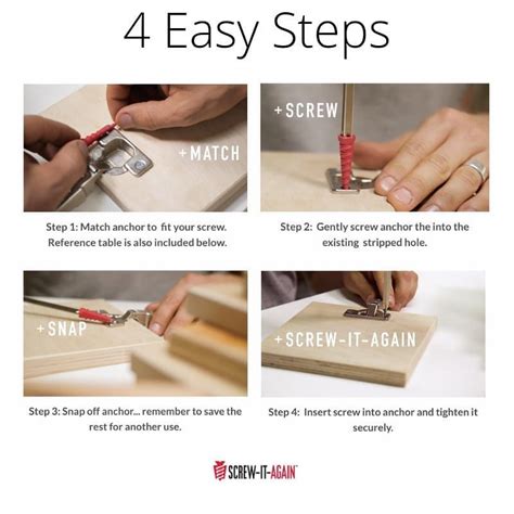 Screw It Again Makes It So Easy 4 Simple Steps To Fix A Stripped Screw