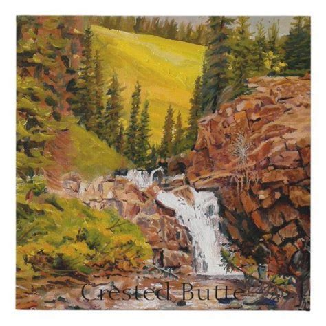 Beautiful Waterfall At Crested Butte Colorado Faux Canvas Print
