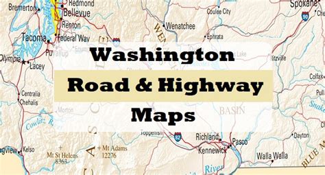 Washington State Wa Road And Highway Map Free Printable Hd